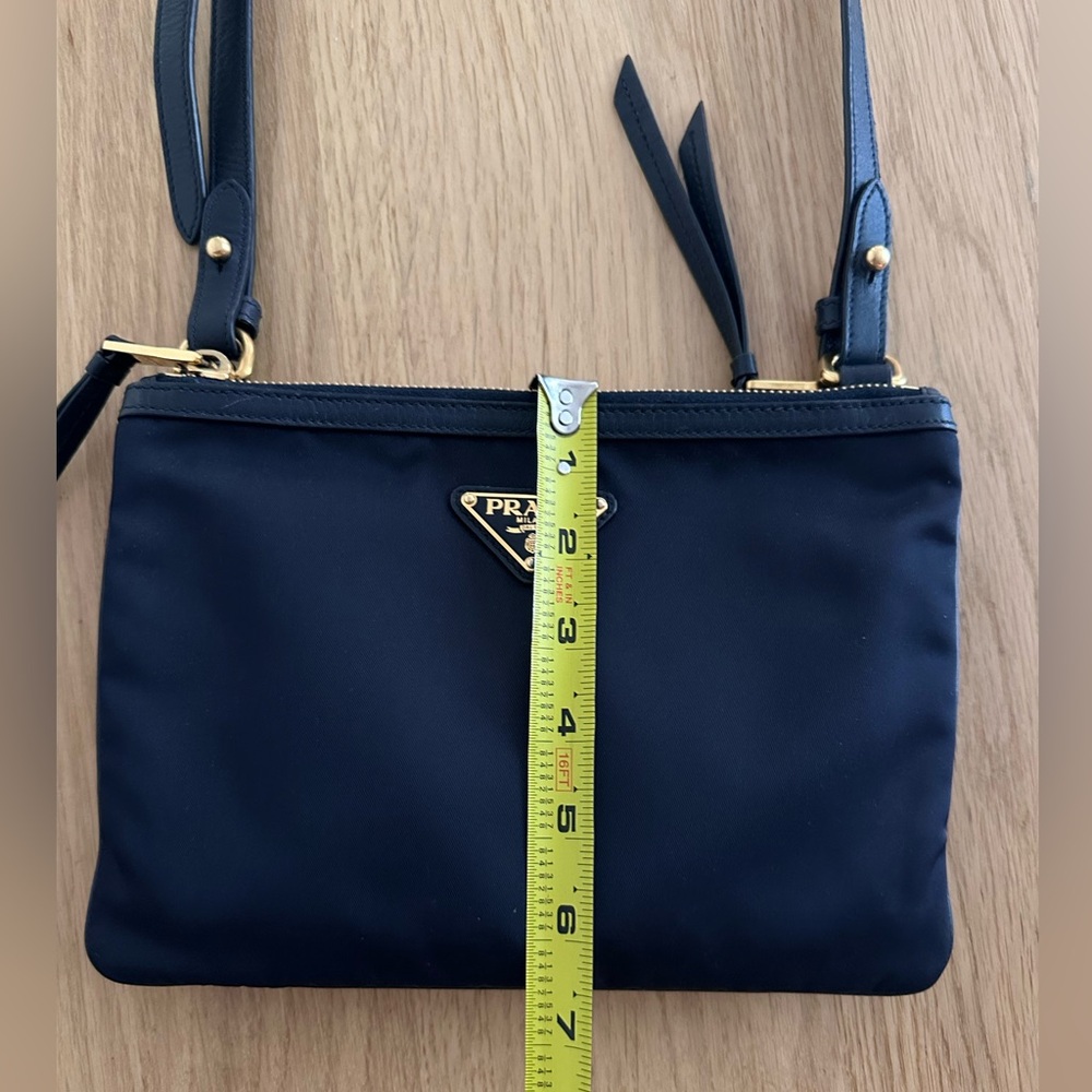 Prada Tessuto Nylon Soft Calf Double Zip crossbody bag - Picture 2 of 16